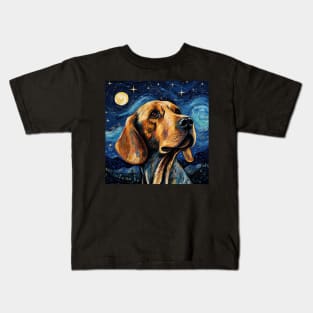 American English Coonhound Night Kids T-Shirt